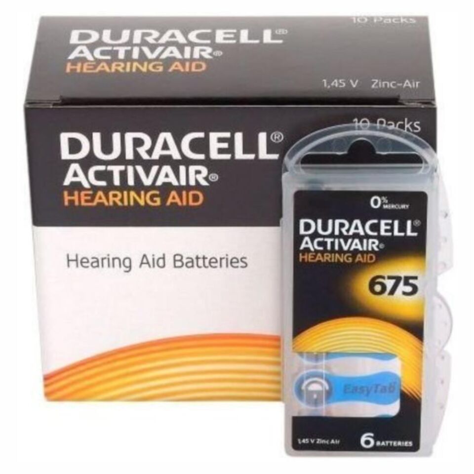Duracell Activair 675 Numara İşitme Cihazı Pili 6'lı Paket
