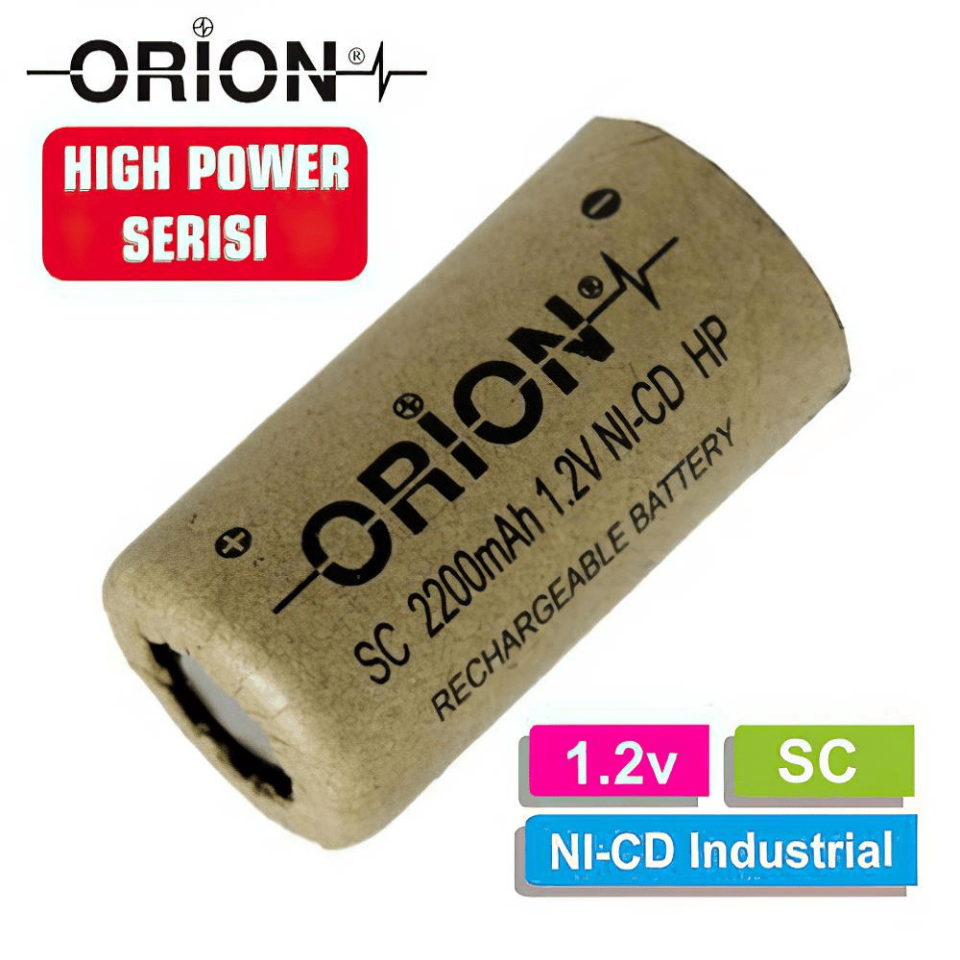 Orion SC 1.2V 2200mAh 10C Ni-CD Pil