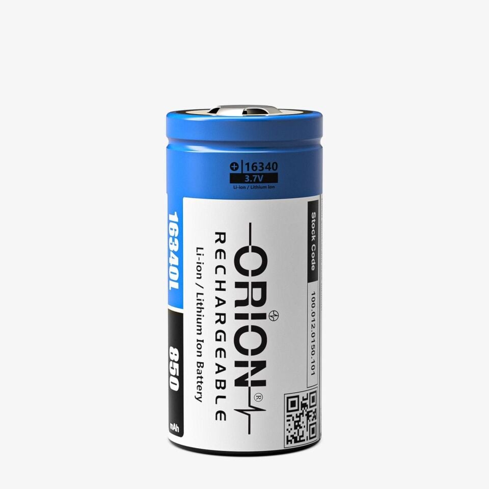 Orion 16340 - RCR123A 3.7V 850mAh 3C Li-ion Pil