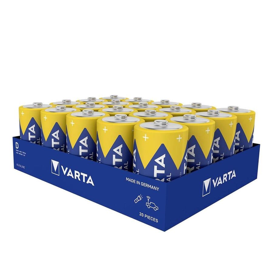 Varta D - Büyük Boy 1.5V Alkalin 20’li Paket Pil – Industrial (4020)