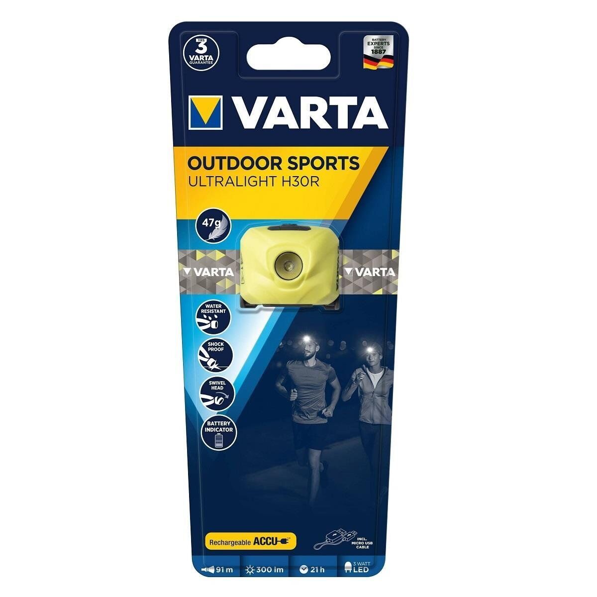 Varta Outdoor Sports UltraLight H30R LED Kafa Feneri – 18631