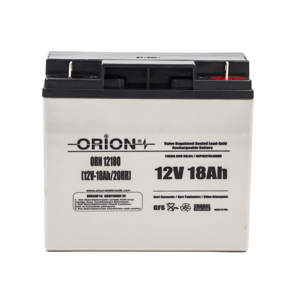 Orion ORN12180 12V 18Ah Kuru Bakımsız Akü (UPS uyumlu)