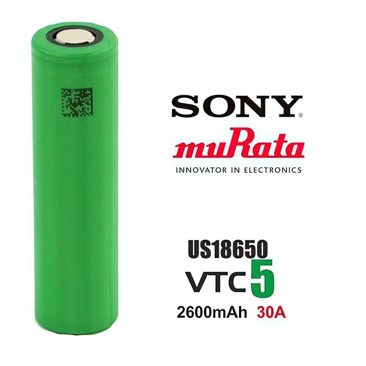 Sony Murata VTC5 18650 3.7V 2600mAh 30A Li-ion Şarj Edilebilir Pil