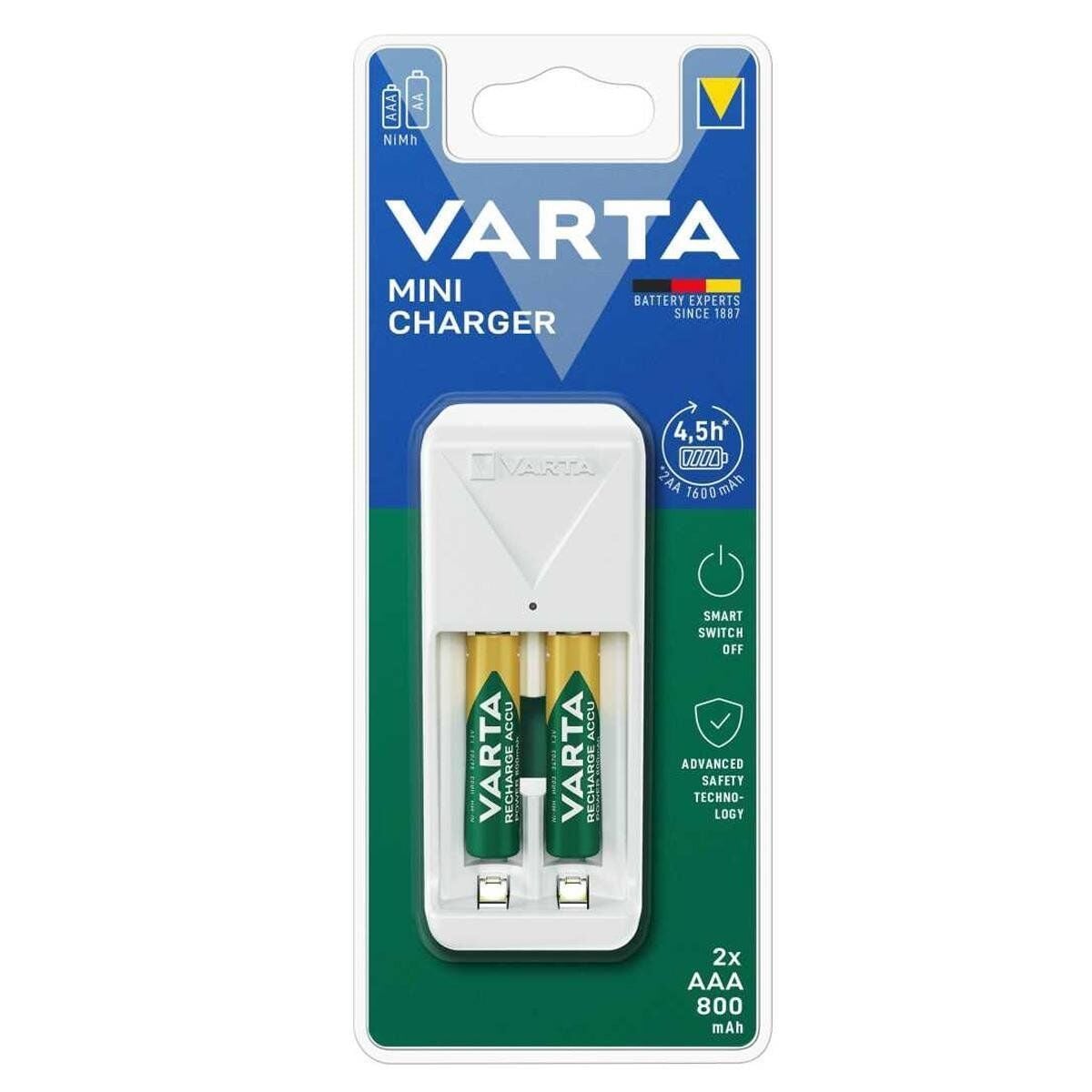 Varta Ni-MH Mini Şarj Cihazı – 2×AAA 800mAh (57656)