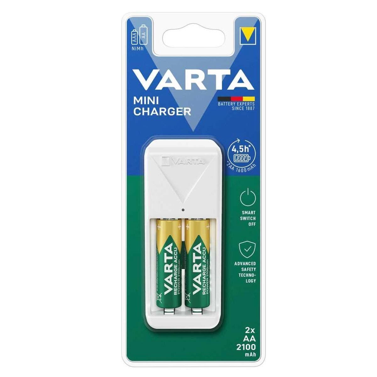 Varta Ni-MH Mini Şarj Cihazı – 2×AA 2100mAh (57656)