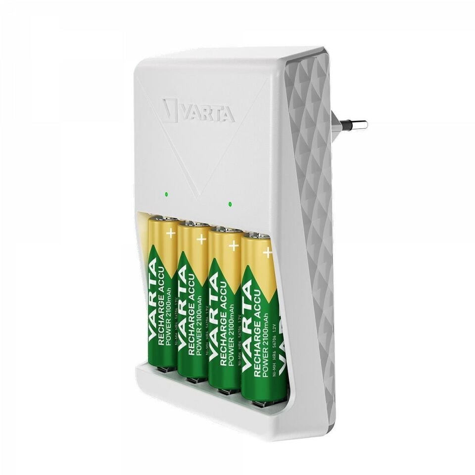 Varta Ni-MH Plug Şarj Cihazı – 4×AA 2100mAh (57657)
