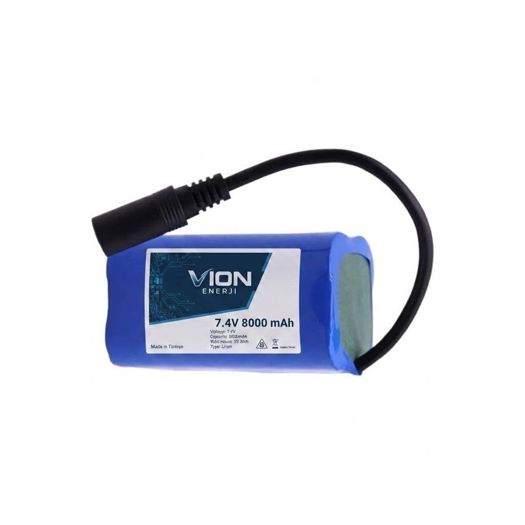 7.4V 8000 mAh Li-ion Balık Yemleme Botu Bataryası