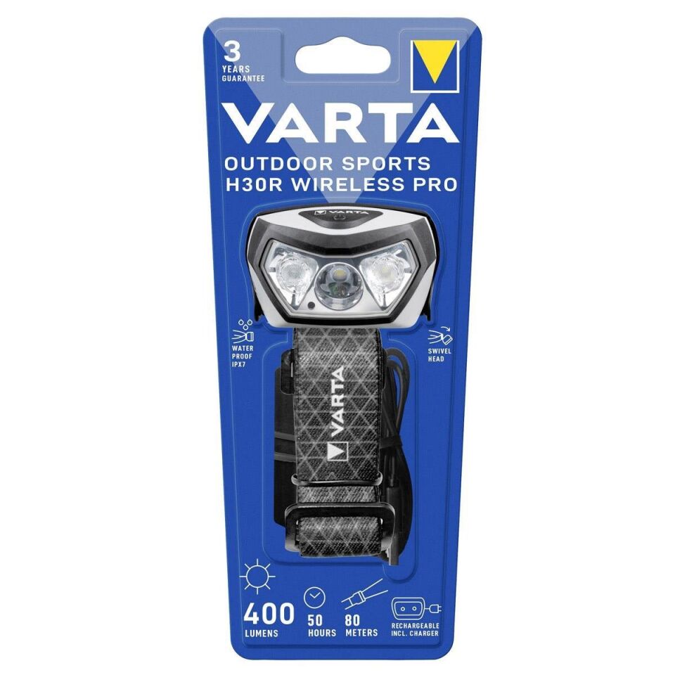 Varta Outdoor Sports H30R Wireless Şarj Edilebilir LED Kafa Feneri – 18650