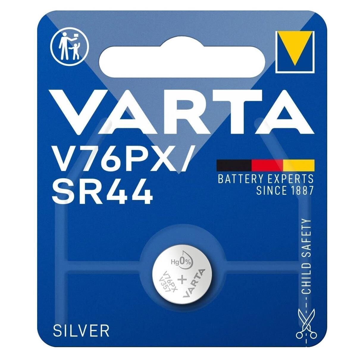 Varta SR44 / V76PX 1.5V Gümüş Oksit Tekli Paket Pil