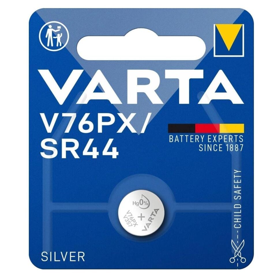 Varta SR44 / V76PX 1.5V Gümüş Oksit Tekli Paket Pil