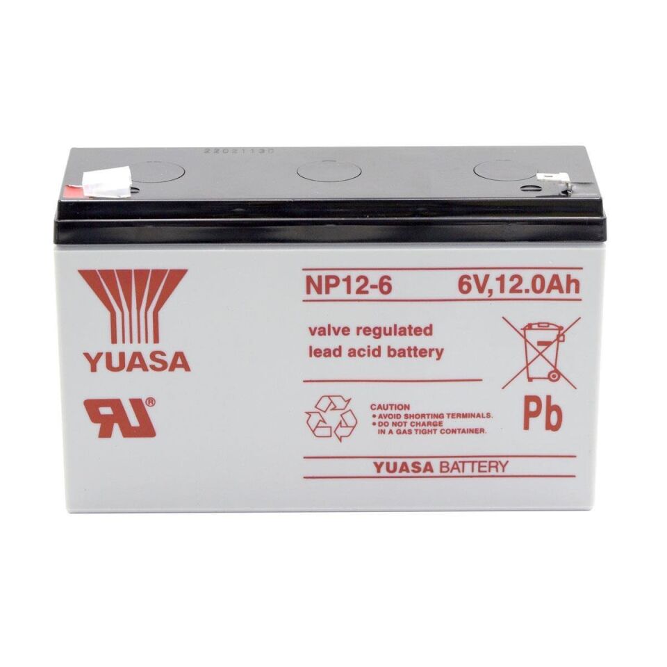 Yuasa NP12-6 6V 12Ah Bakımsız Kuru Akü