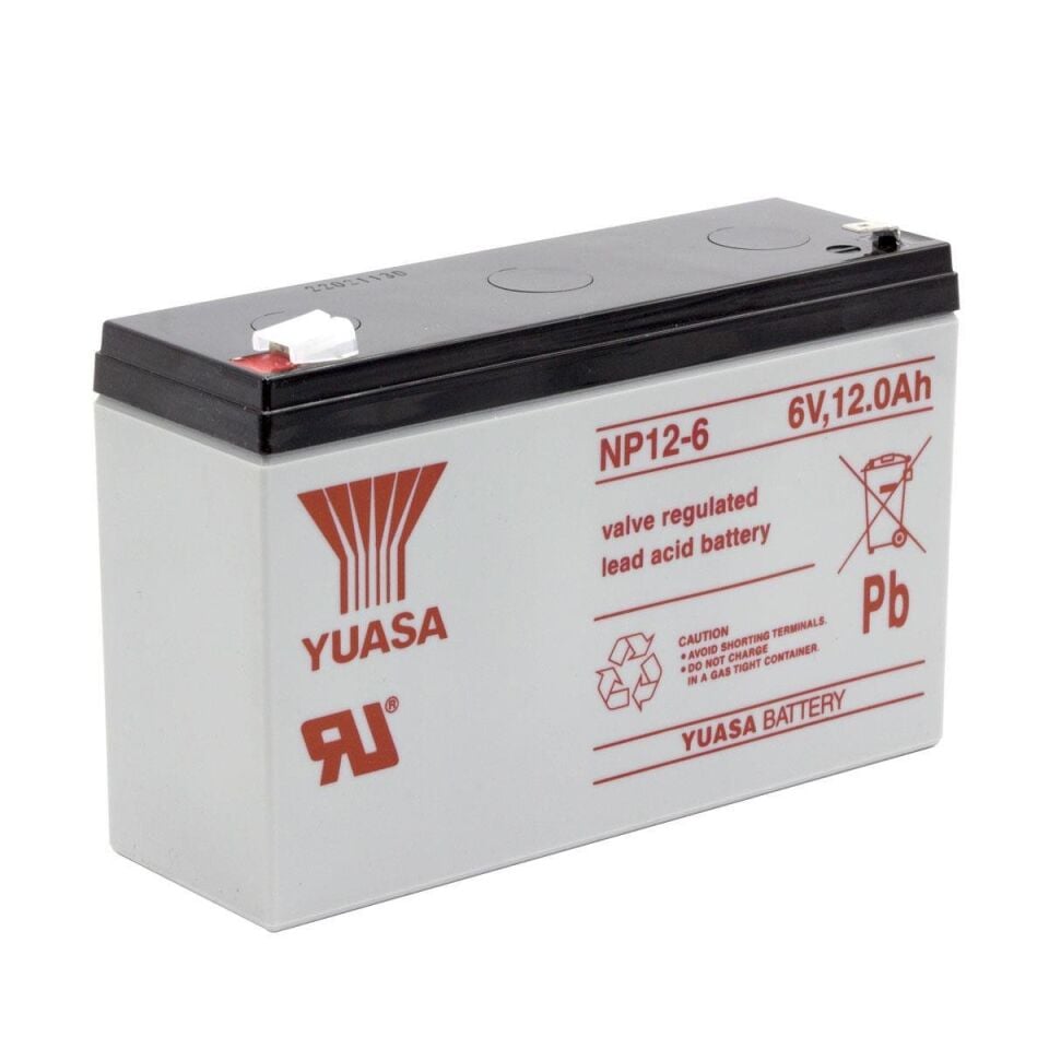 Yuasa NP12-6 6V 12Ah Bakımsız Kuru Akü