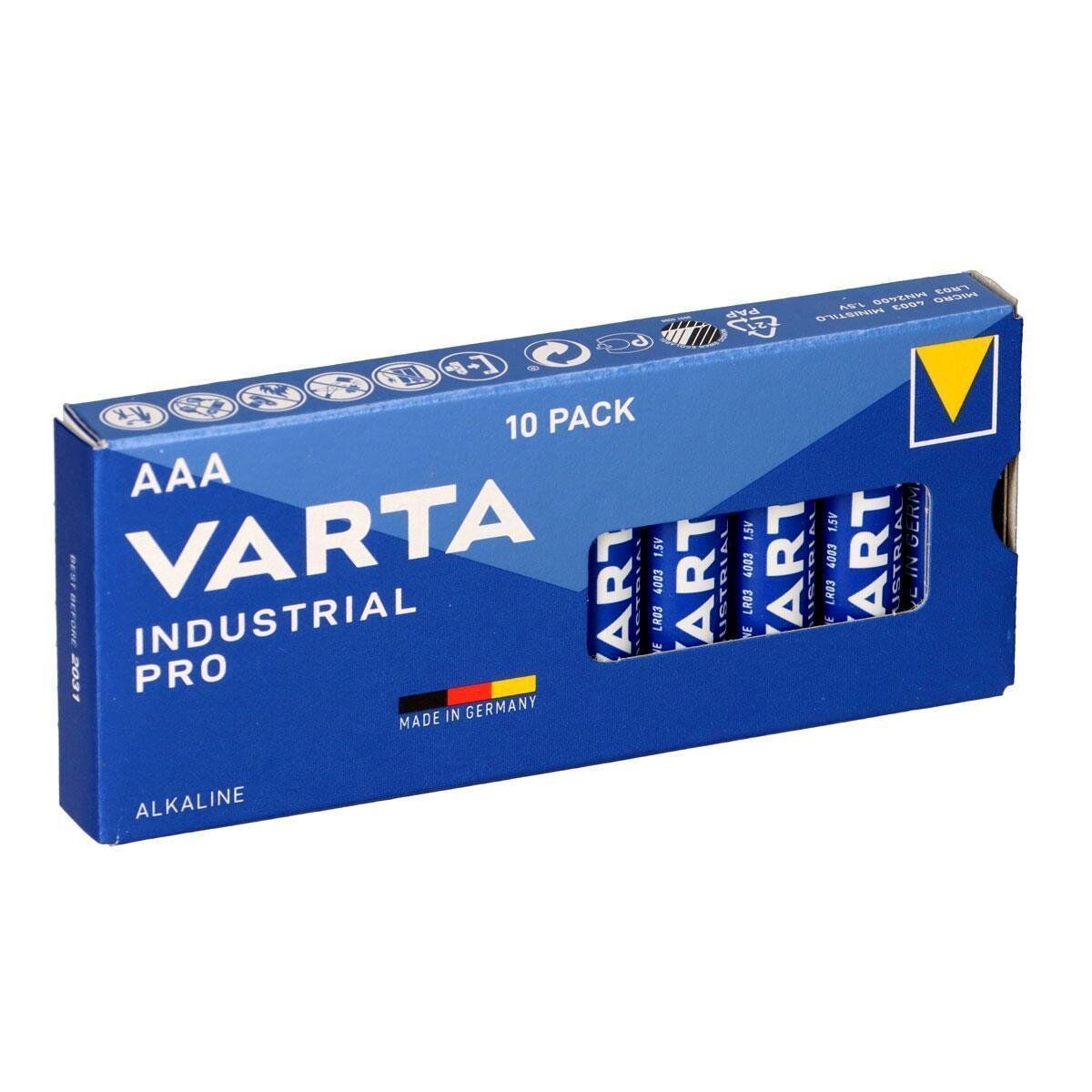 Varta AAA 1.5V Alkalin 10'lu Paket Pil – Industrial