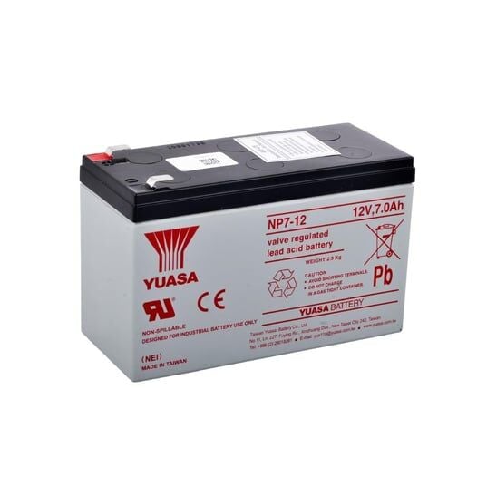 Yuasa NP7-12L - 12V 7 Ah F2 (Kalın) Bakımsız Kuru Akü