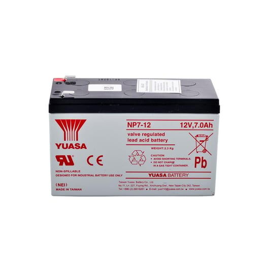 Yuasa NP7-12L - 12V 7 Ah F2 (Kalın) Bakımsız Kuru Akü