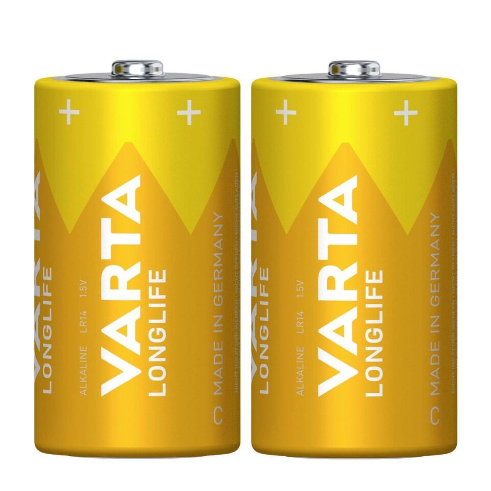 Varta C - Orta Boy 1.5V Alkalin 2’li Paket Pil – Longlife (4114)