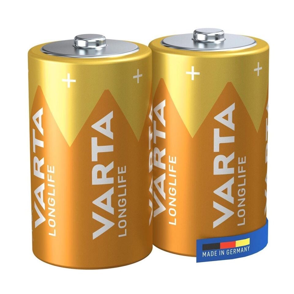 Varta D - Büyük Boy 1.5V Alkalin 2’li Paket Pil – Longlife (4120)