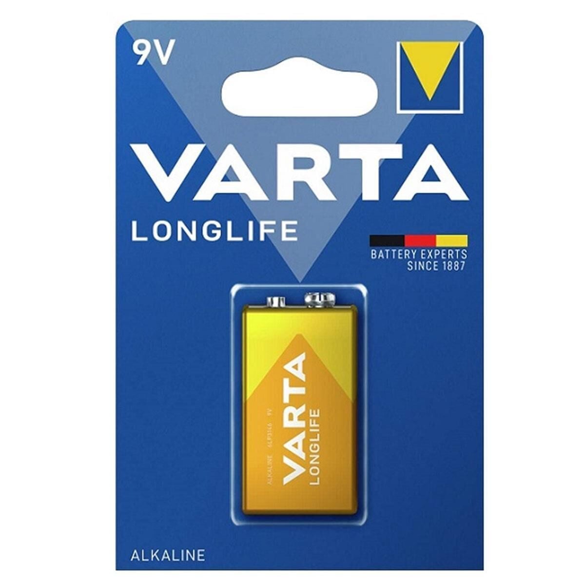 Varta 9V Alkalin Tekli Paket Pil – Longlife (4122)