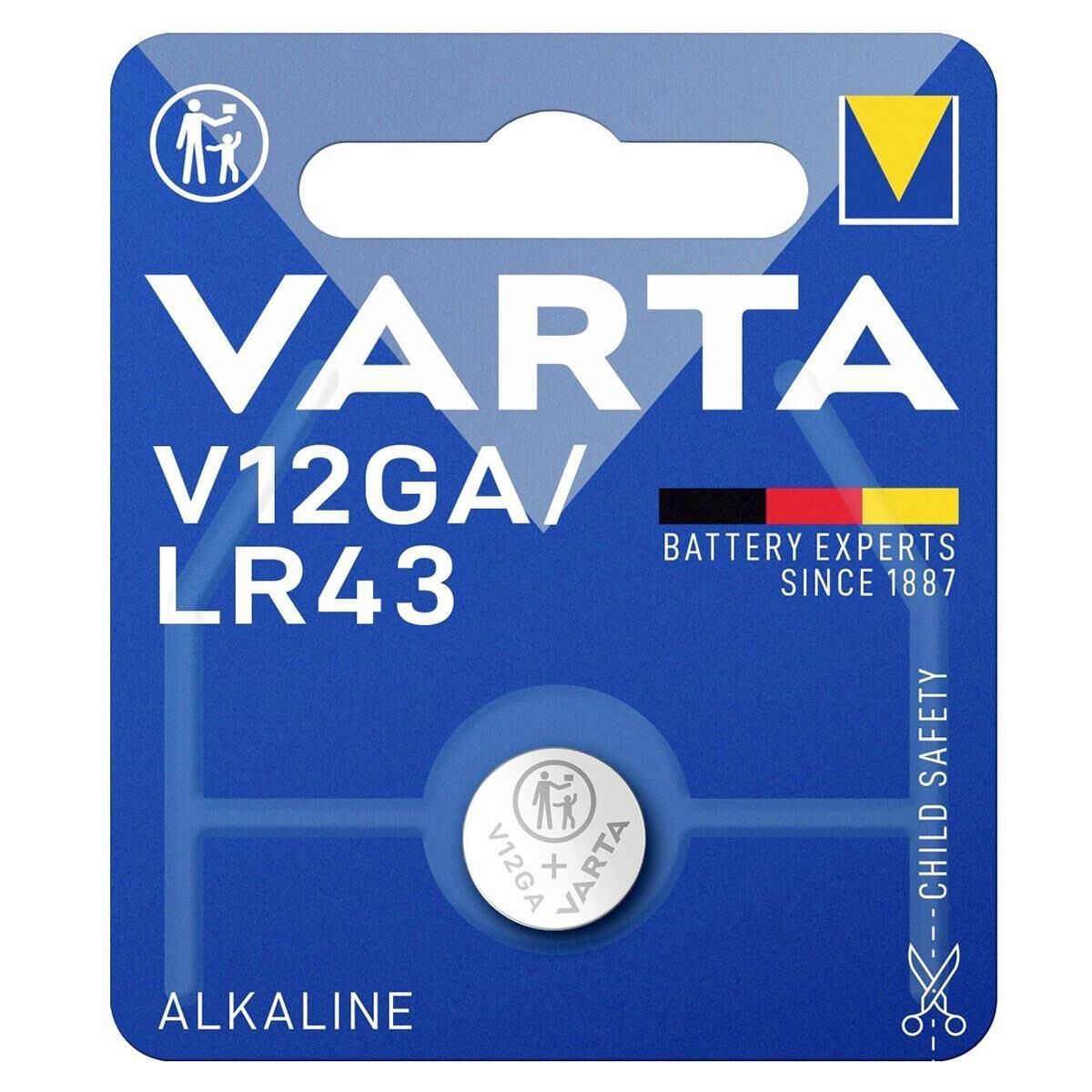 Varta V12GA 1.5V Alkalin Tekli Paket Pil / LR43 – (4278)