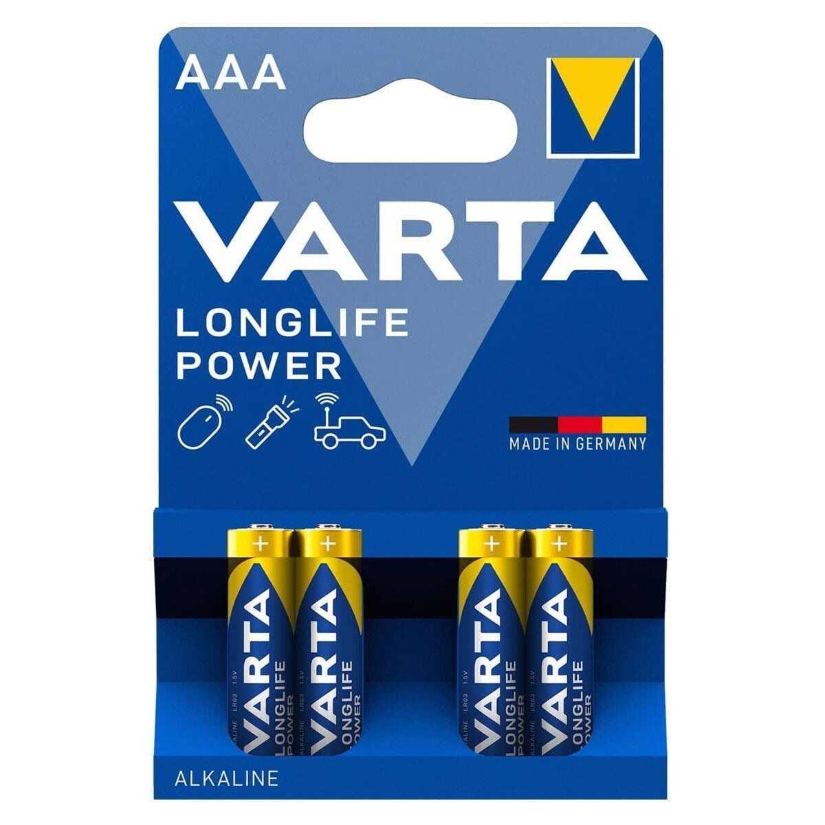 Varta AAA 1.5V Alkalin 4’lü Paket Pil – Longlife Power (4903)
