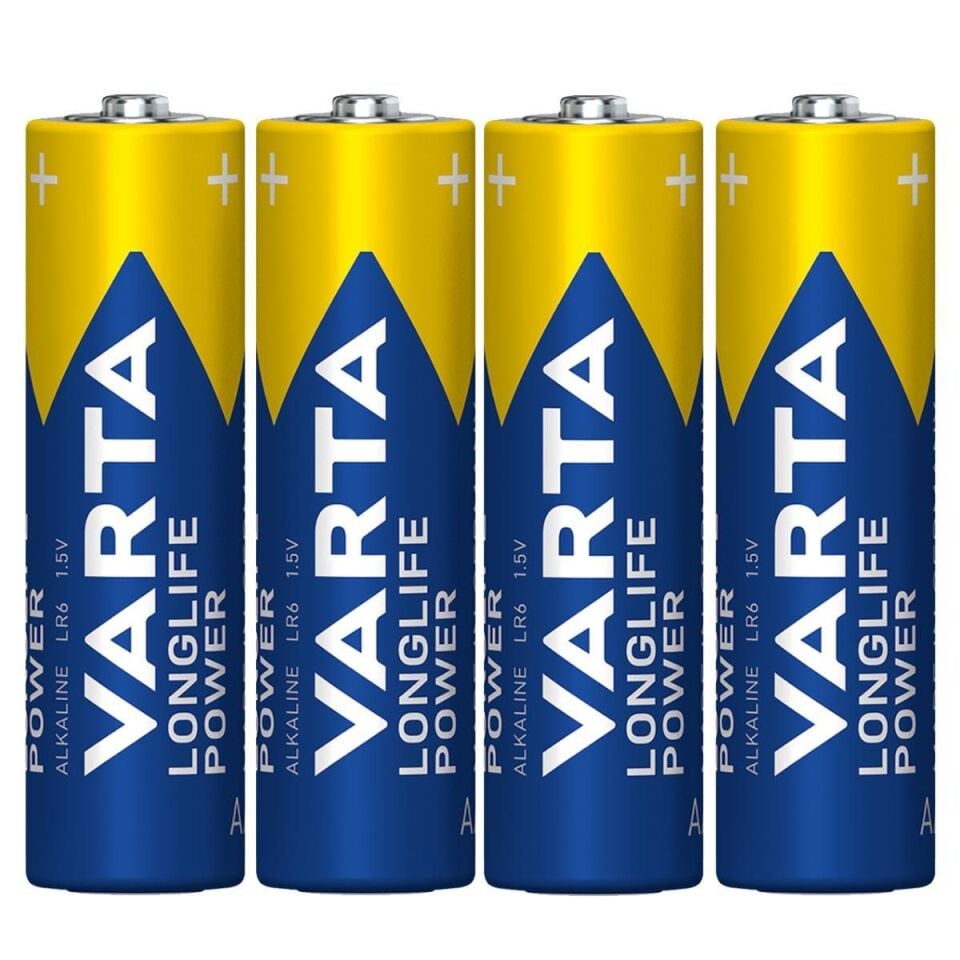 Varta AA 1.5V Alkalin 4’lü Paket Pil – Longlife Power (4906)