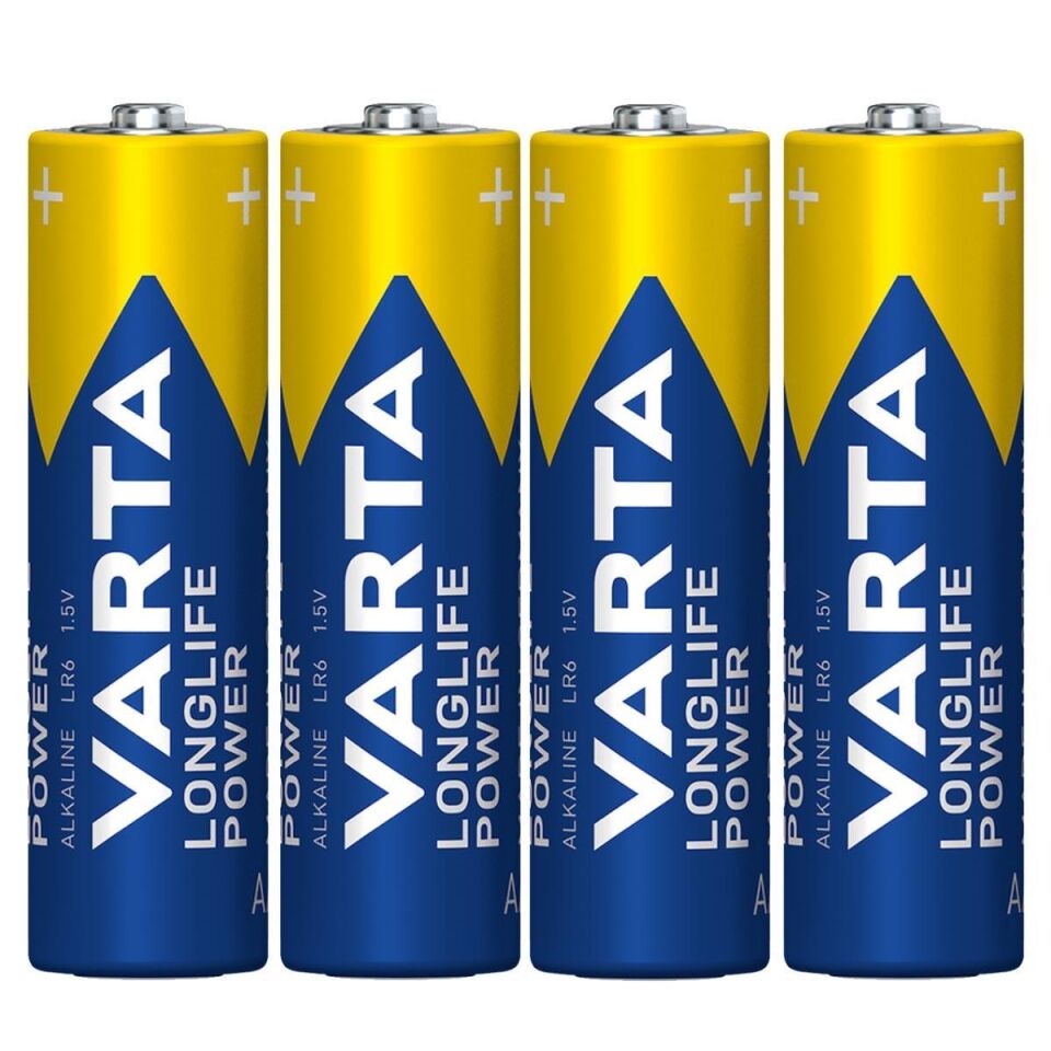Varta AA 1.5V Alkalin 4’lü Paket Pil – Longlife Power (4906)