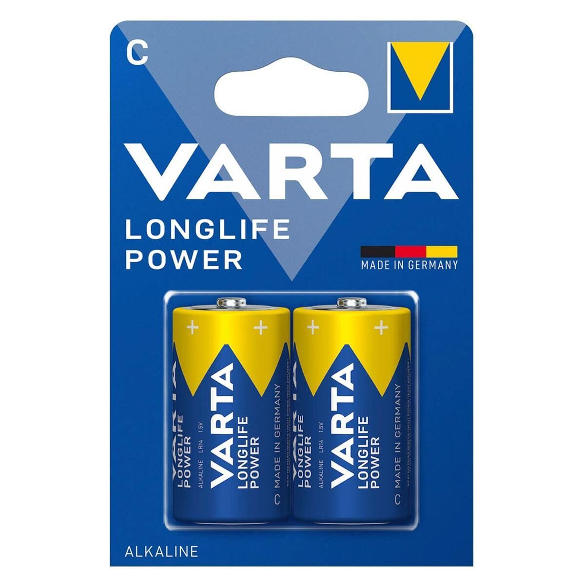 Varta C - Orta Boy 1.5V Alkalin 2’li Paket Pil – Longlife Power (4914)