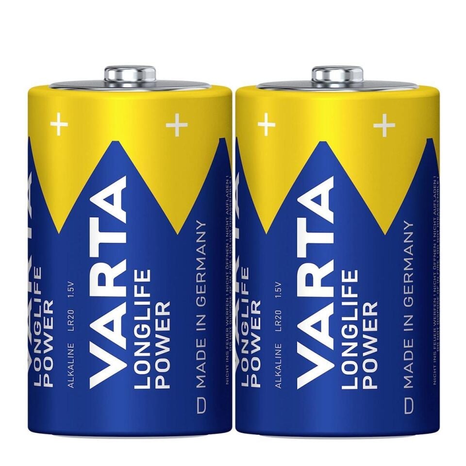 Varta D - Büyük Boy 1.5V Alkalin 2’li Paket Pil – Longlife Power (4920)