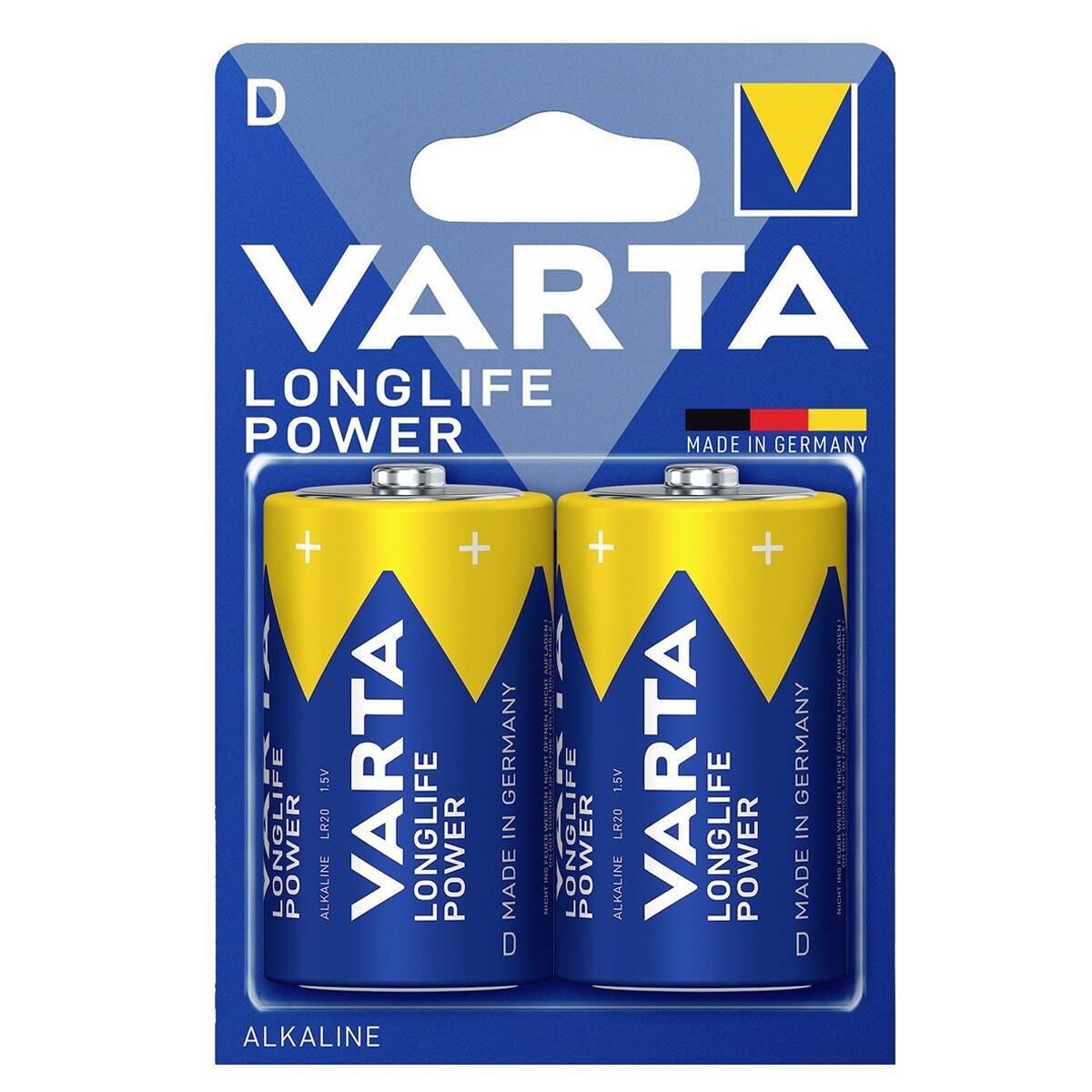 Varta D - Büyük Boy 1.5V Alkalin 2’li Paket Pil – Longlife Power (4920)