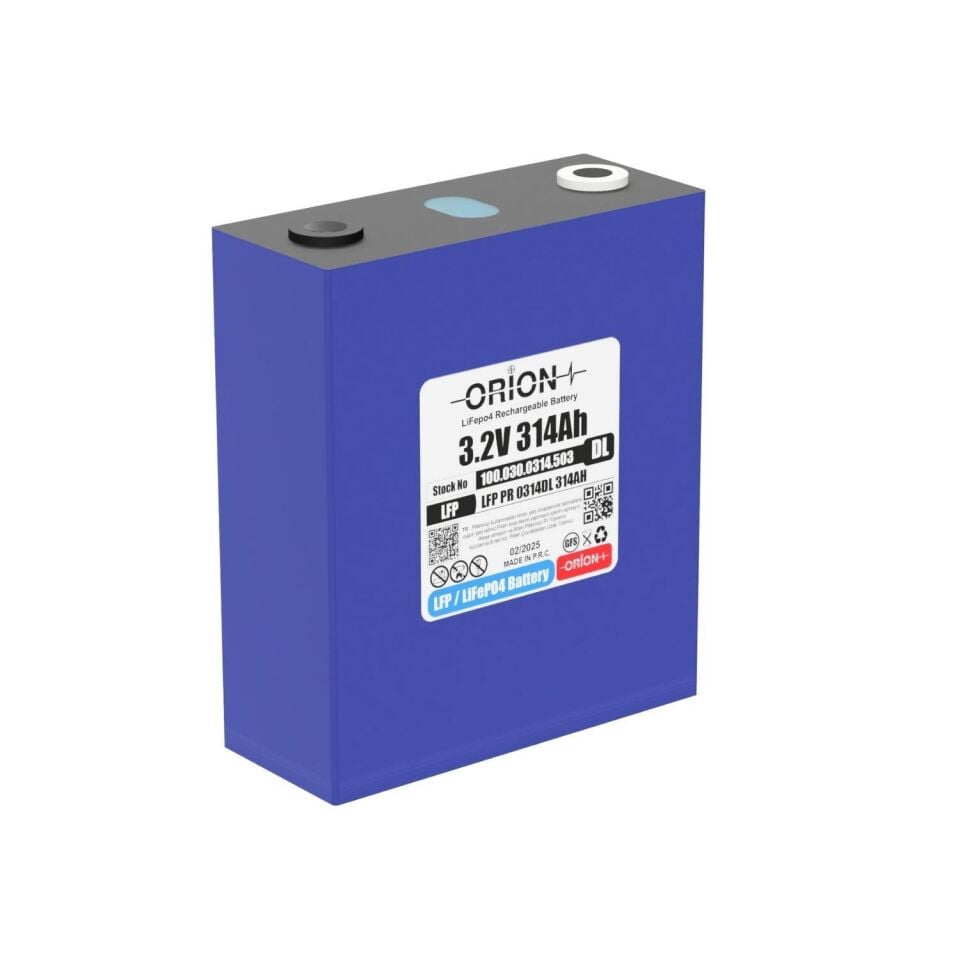 ORION 314DL 3.2V 314AH LiFePO4 Prizmatik Pil - 0.5C