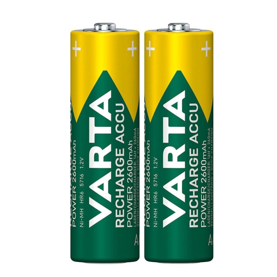 Varta AA 1.2V 2600mAh Ni-MH 2’li Paket Pil – Power (57161)