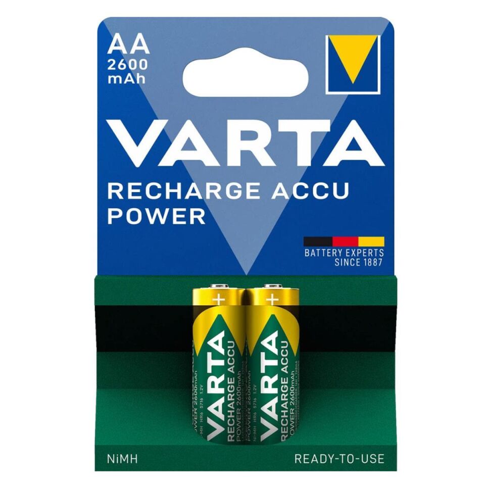 Varta AA 1.2V 2600mAh Ni-MH 2’li Paket Pil – Power (57161)
