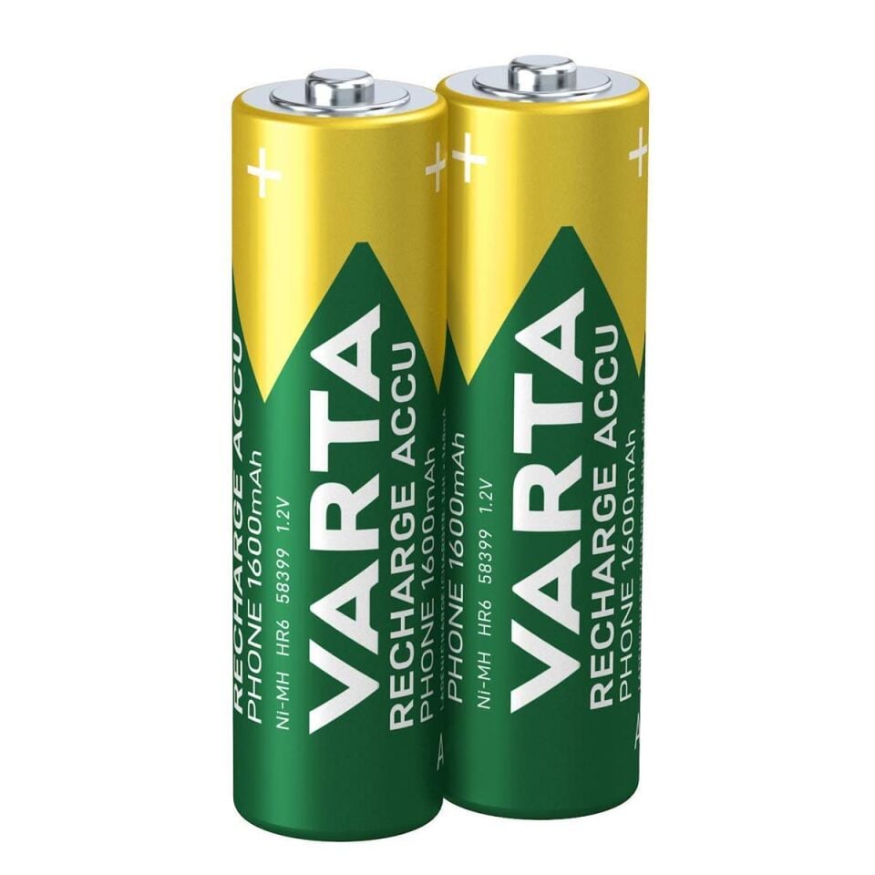 Varta AA 1.2V 1600mAh Ni-MH 2’li Paket Pil – Phone (58399)