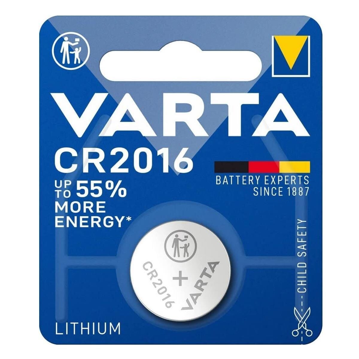 Varta CR2016 3V Lithium Tekli Paket Pil