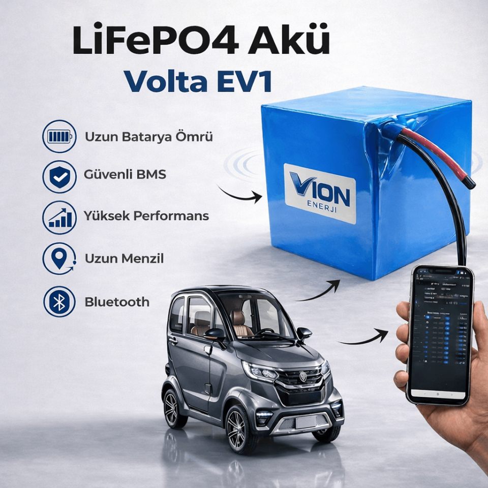 Volta Ev1 LiFePO4 Batarya 72V 60Ah