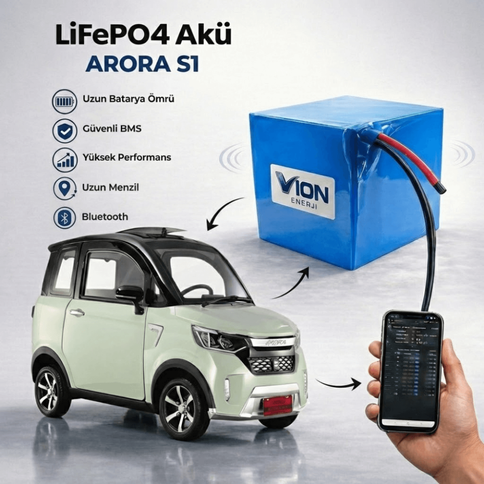ARORA S1 LiFePO4 Batarya 72V 60Ah