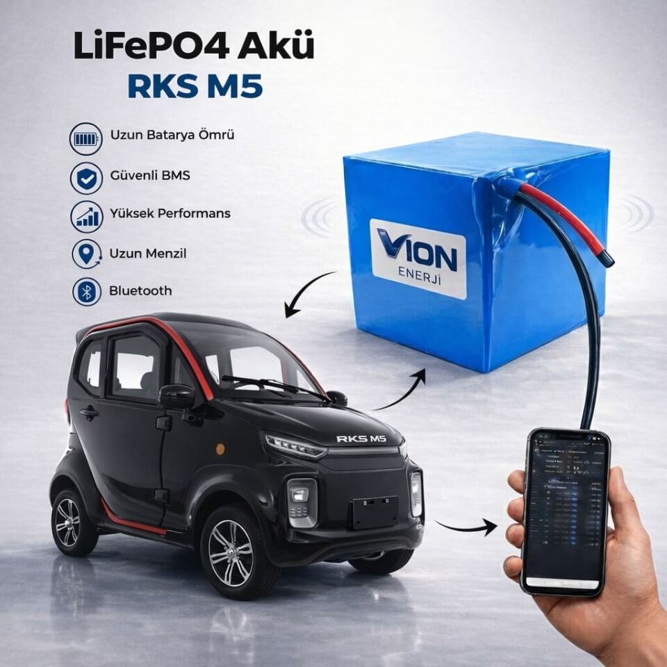 RKS M5 LiFePO4 Batarya 72V 60Ah