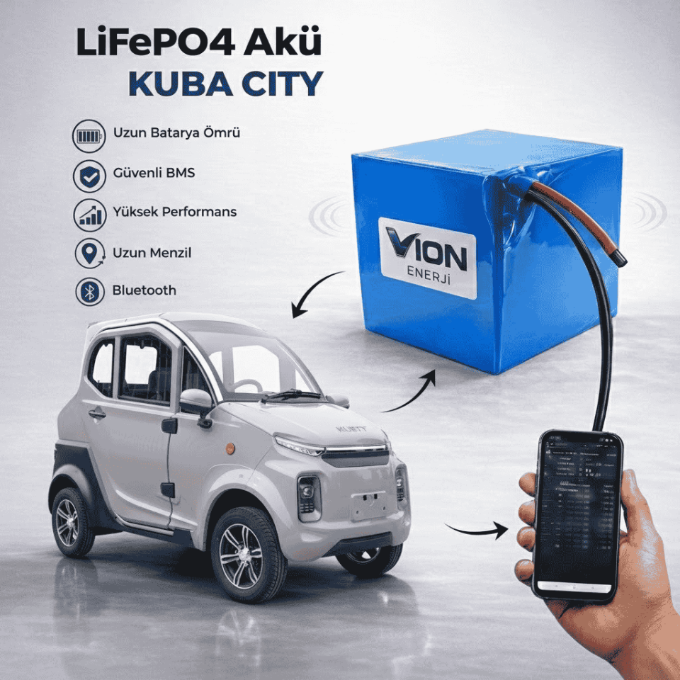 KUBA CITY LiFePO4 Batarya 72V 60Ah