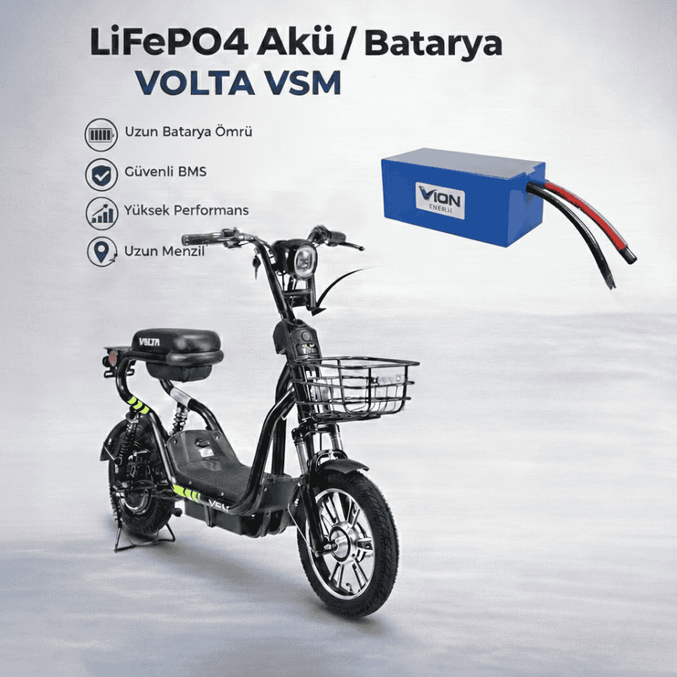 Volta VSM LiFePO4 Batarya 48V 12Ah