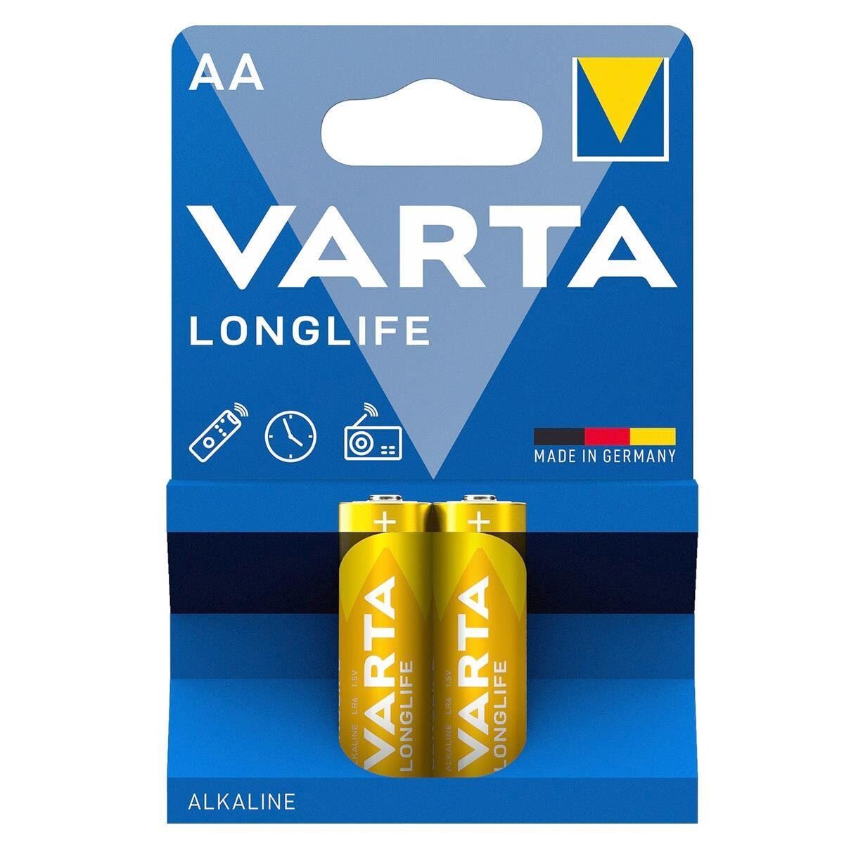 Varta AA 1.5V Alkalin 2’li Paket Pil – Longlife (4106)