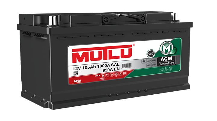 Mutlu Akü 12V 105 Ah 950A EN AGM (Start-Stop)