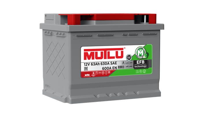 Mutlu Akü 12V 63 Ah 600A EN EFB (Start-Stop)