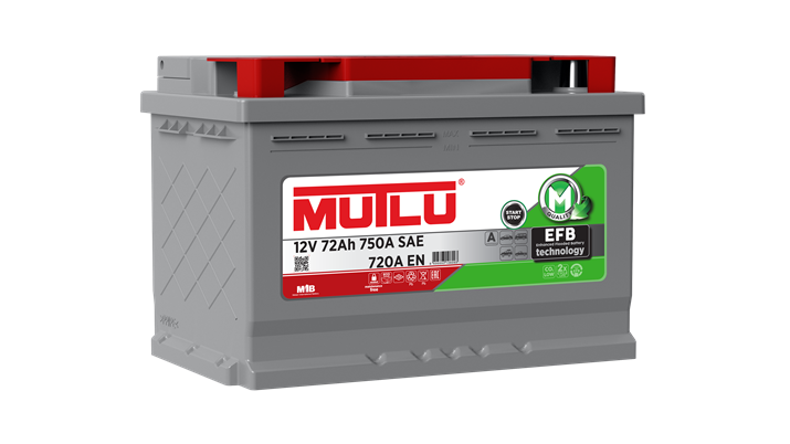 Mutlu Akü 12V 72 Ah 720A EN EFB (Start-Stop)