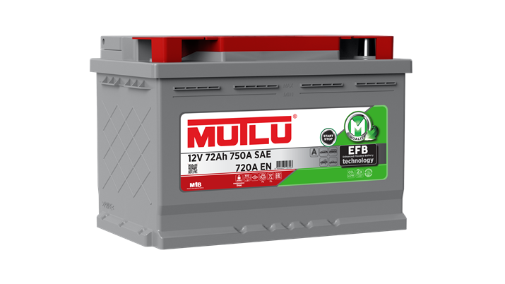 Mutlu Akü 12V 72 Ah 720A EN EFB (Start-Stop)