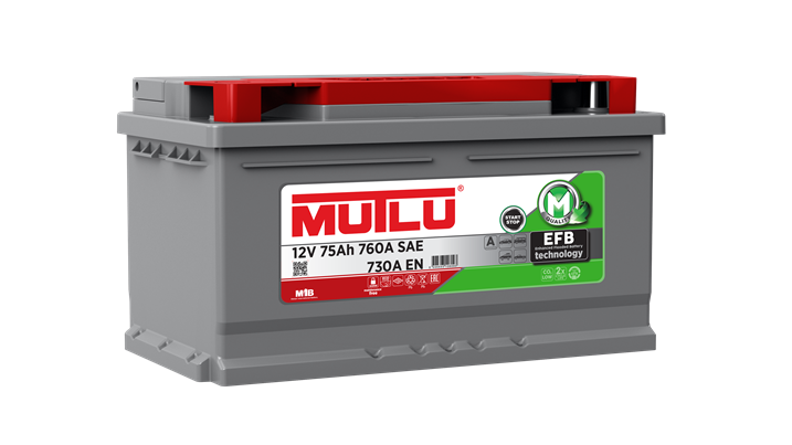 Mutlu Akü 12V 75 Ah 730A EN EFB (Start-Stop)