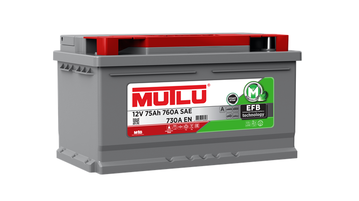 Mutlu Akü 12V 75 Ah 730A EN EFB (Start-Stop)